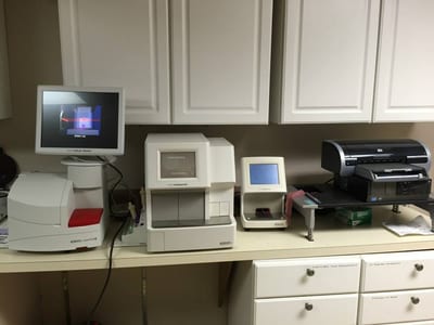 Laboratory equipment used for veterinary examinations