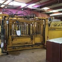 Livestock handling equipment at Tri-State Veterinary Hospital